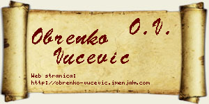 Obrenko Vučević vizit kartica